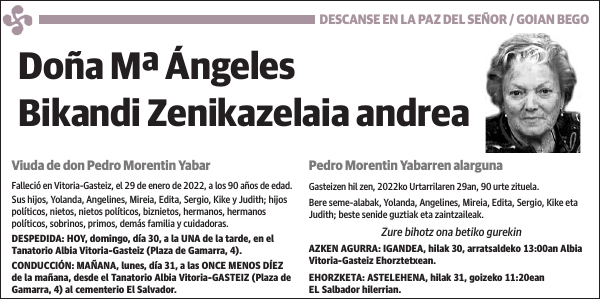 Mª Ángeles Bikandi Zenikazelaia