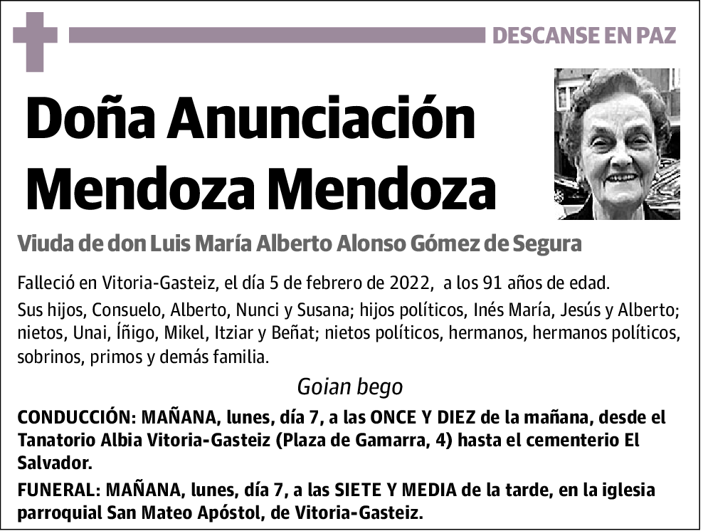 Anunciación Mendoza Mendoza