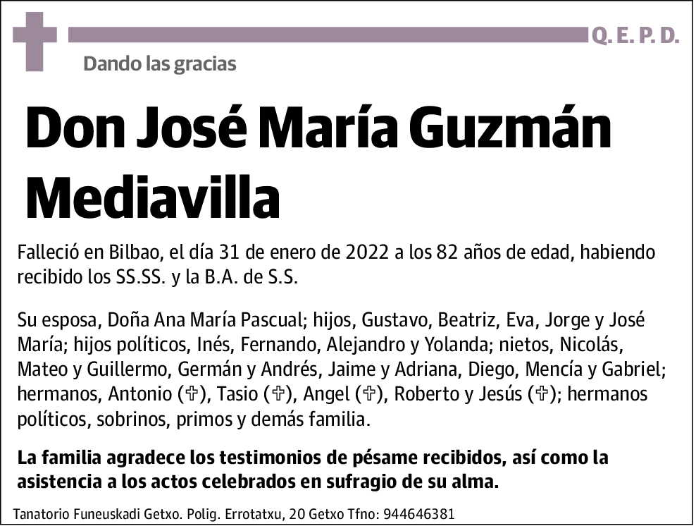 José María Guzmán Mediavilla