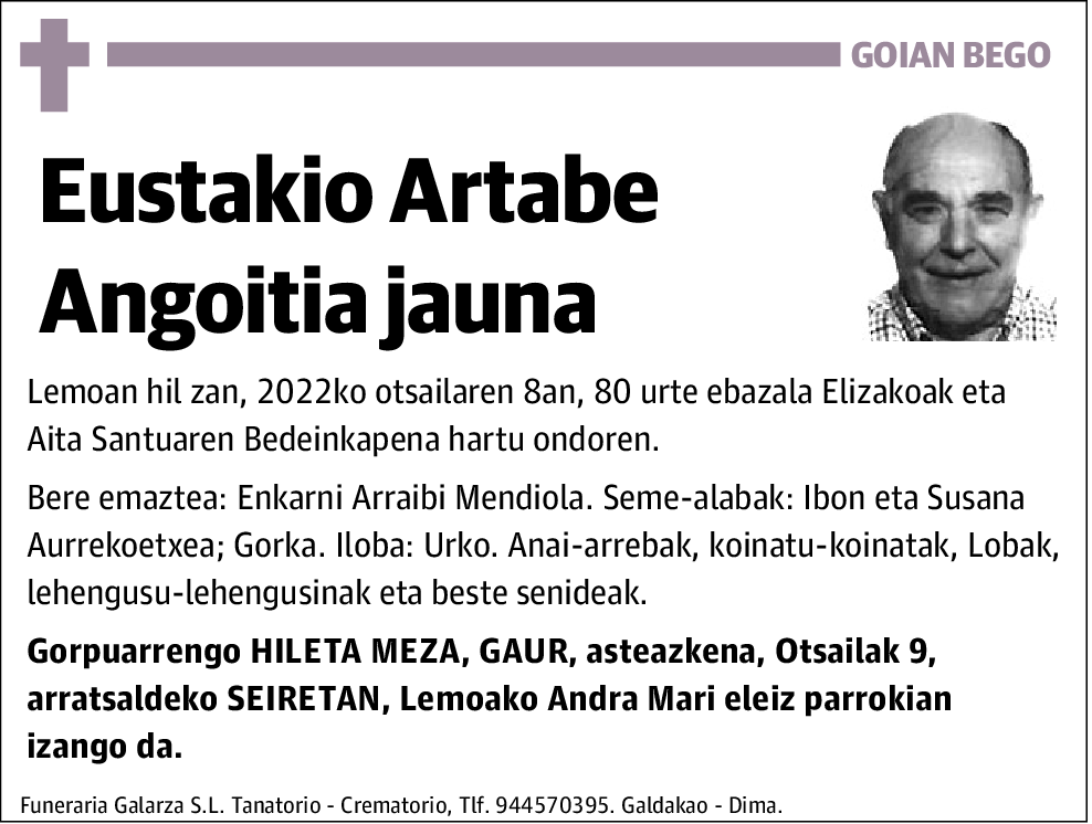 Eustaquio Artabe Angoitia