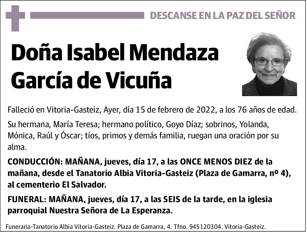 Isabel Mendaza García de Vicuña