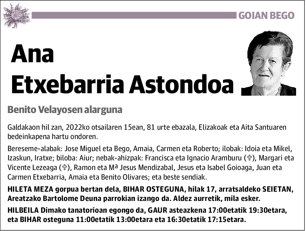 Ana Etxebarria Astondoa
