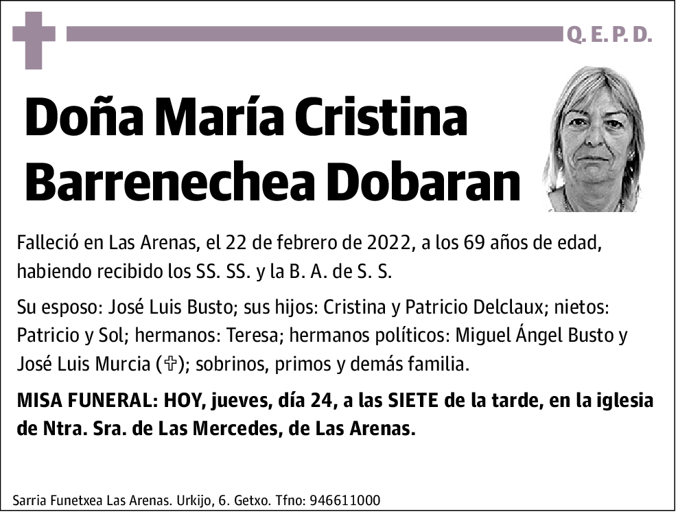 María Cristina Barrenechea Dobaran