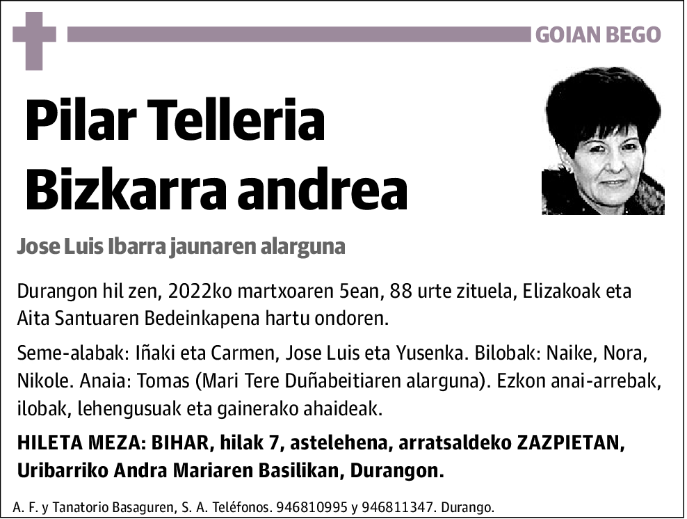 Pilar Telleria Bizkarra