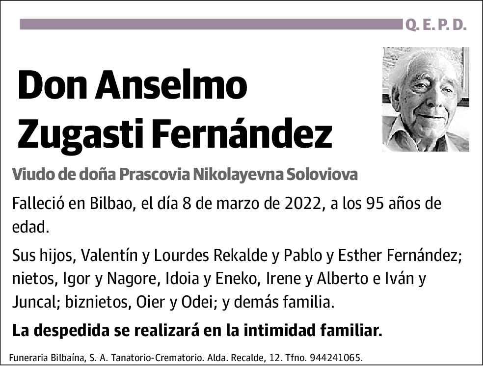 Anselmo Zugasti Fernández