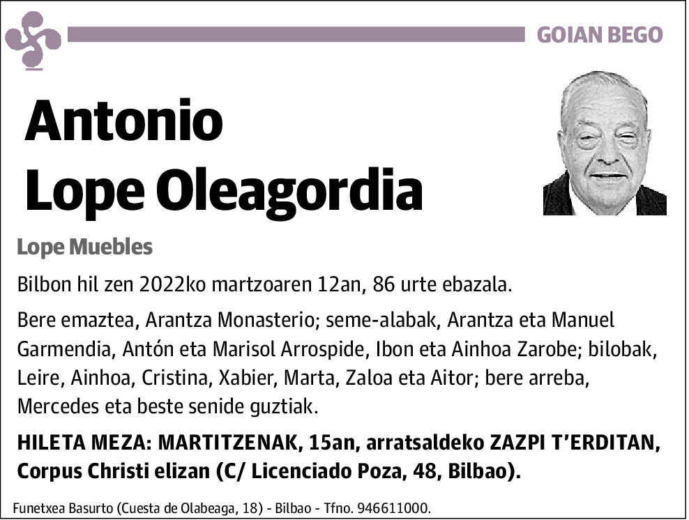Antonio Lope Oleagordia