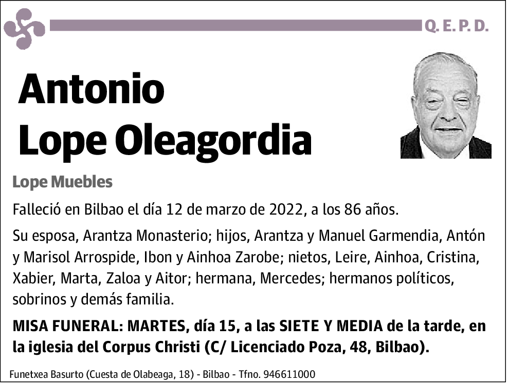 Antonio Lope Oleagordia