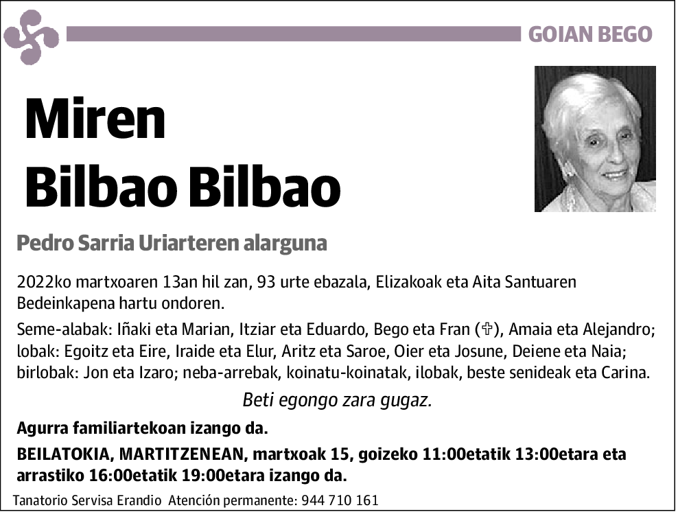 Miren Bilbao Bilbao