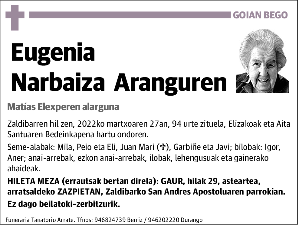 Eugenia Narbaiza Aranguren
