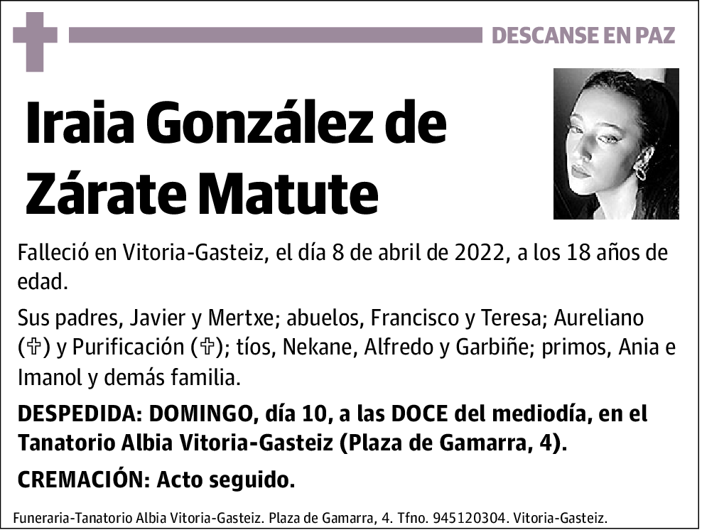 Iraia González de Zárate Matute