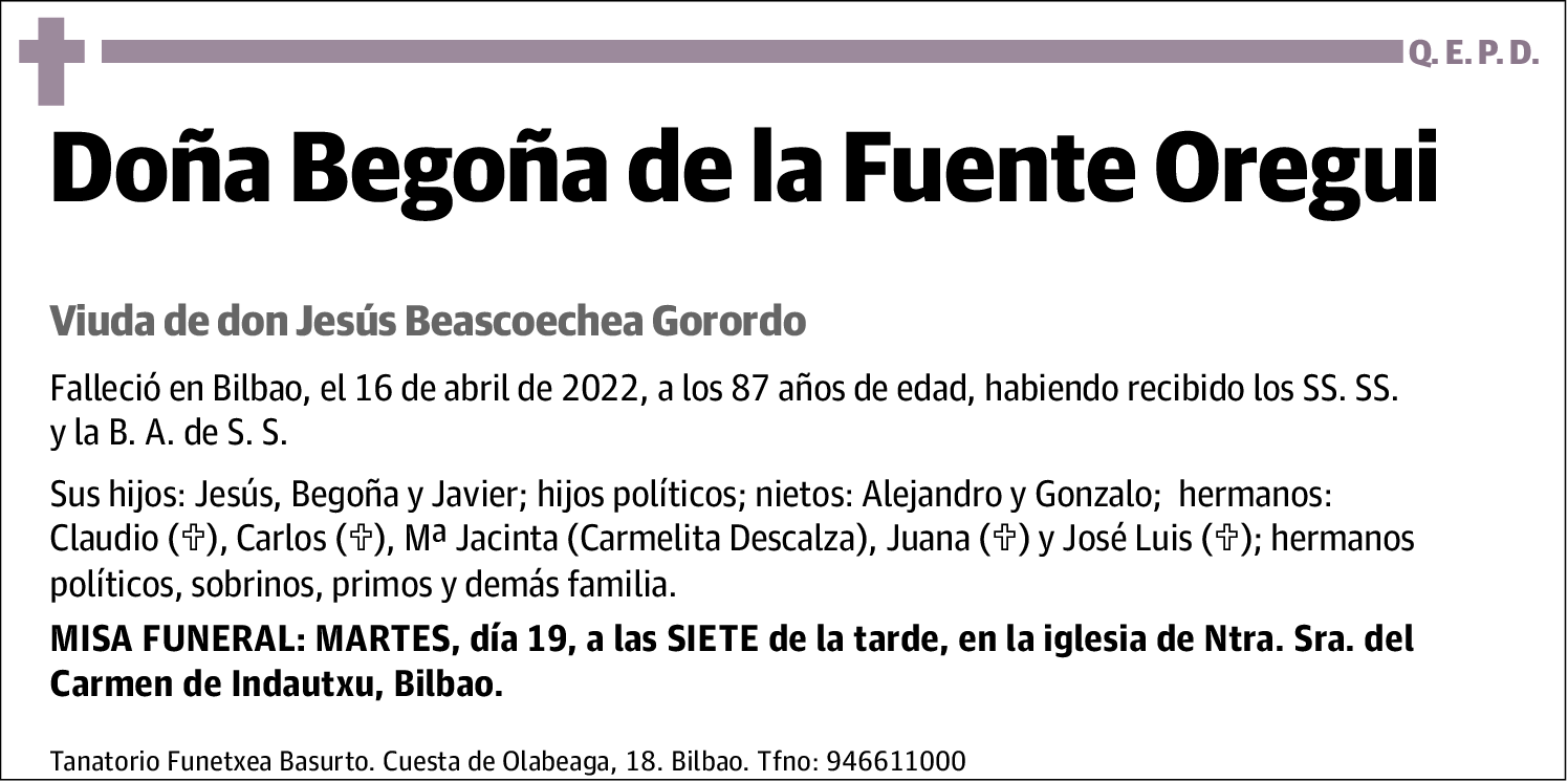 Begoña de la Fuente Oregui