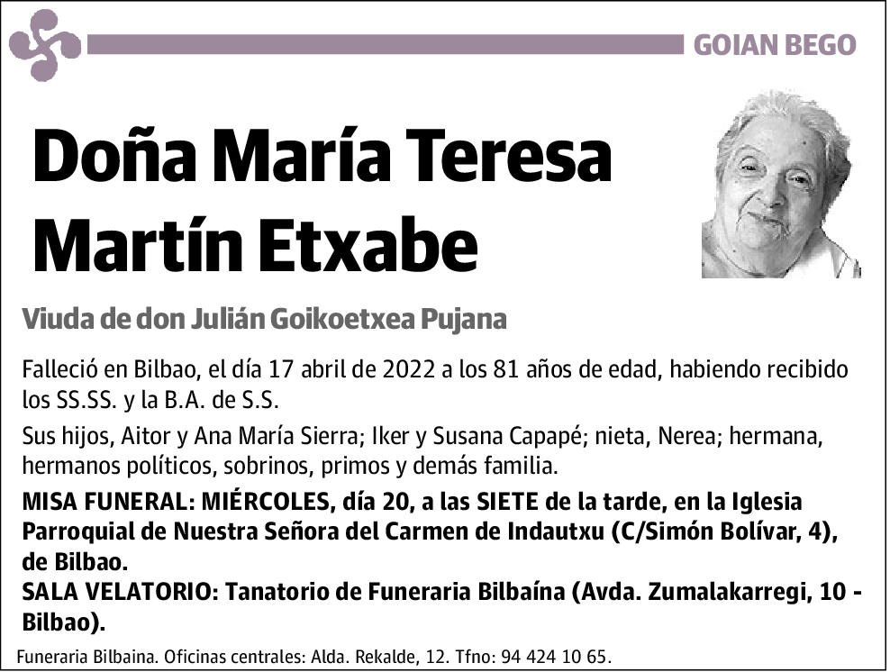 María Teresa Martín Etxabe