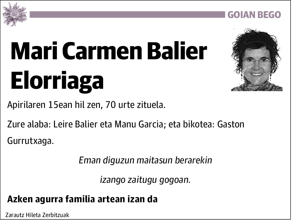 Mari Carmen Balier Elorriaga