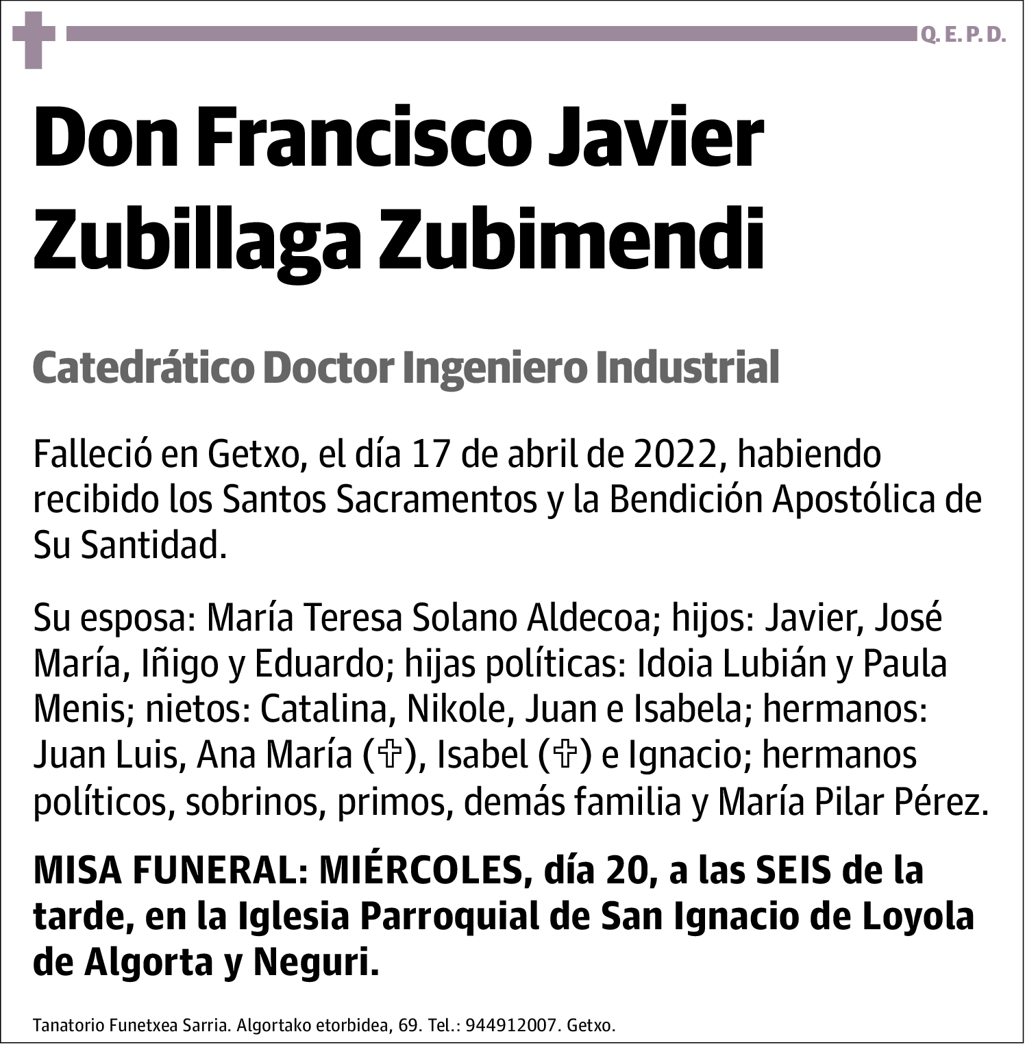 Francisco Javier Zubillaga Zubimendi