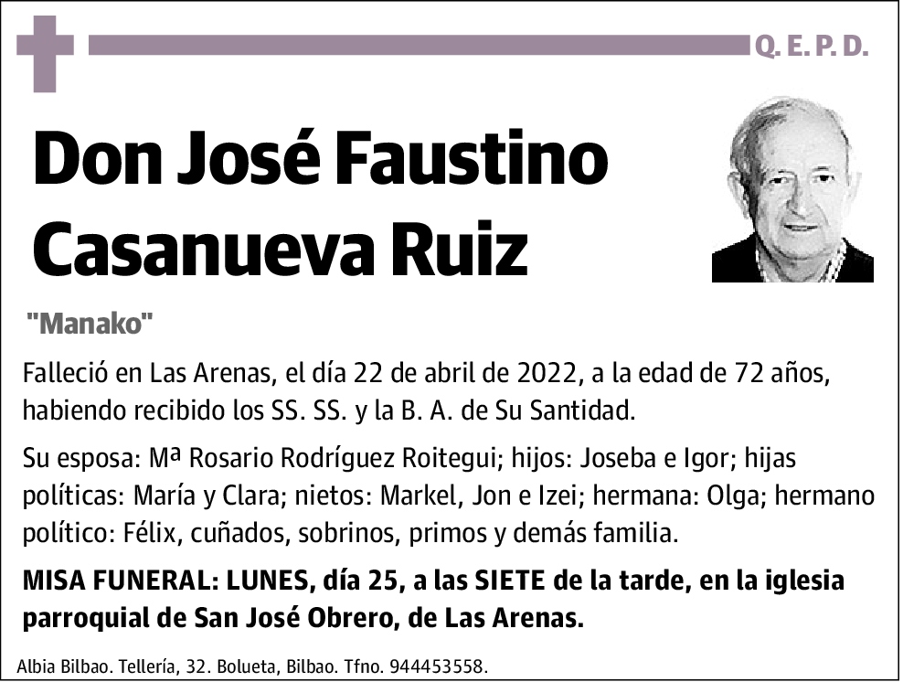 José Faustino Casanueva Ruiz