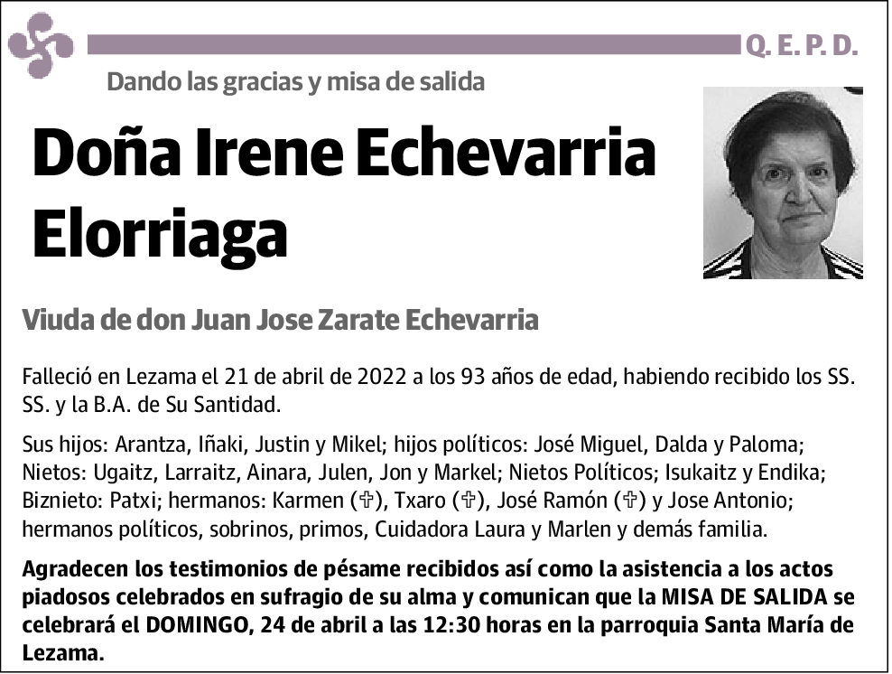 Irene Echevarria Elorriaga