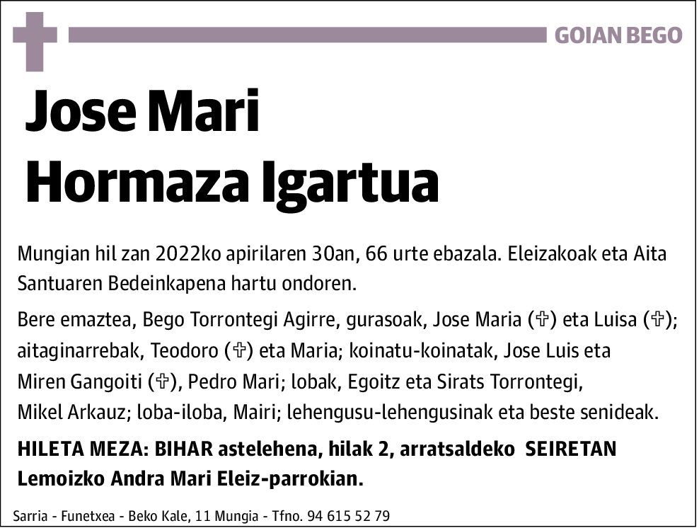 Jose Mari Hormaza Igartua