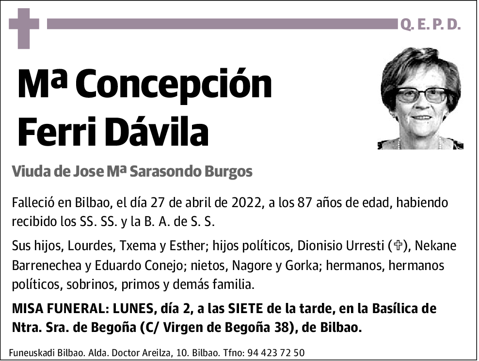 Mª Concepción Ferri Dávila