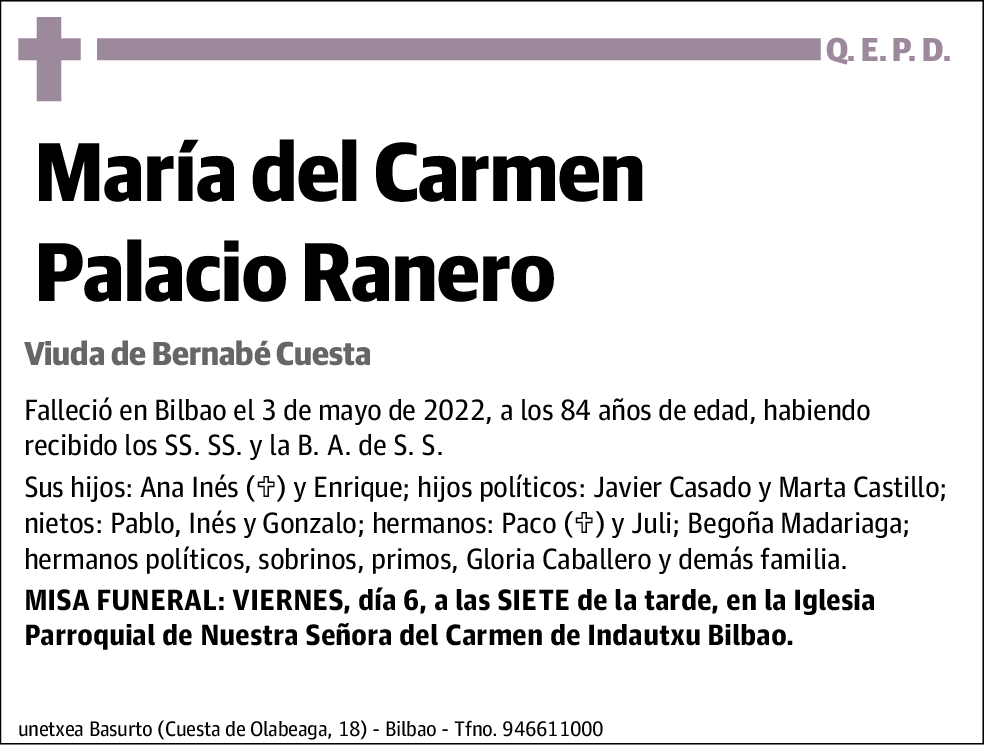 María del Carmen Palacio Ranero