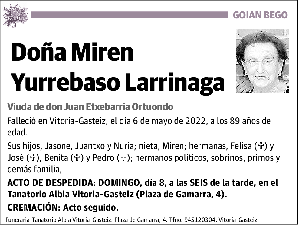 Miren Yurrebaso Larrinaga