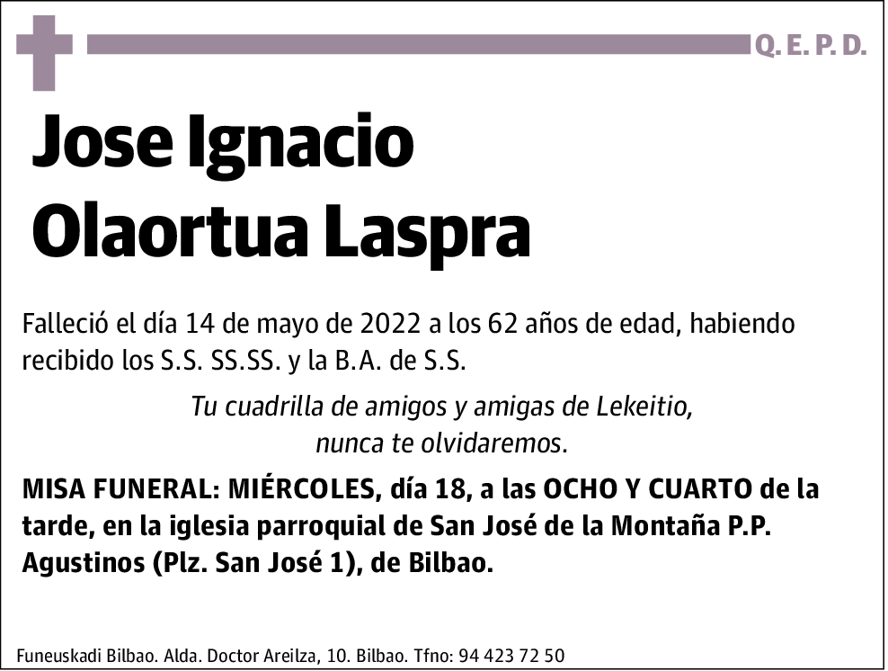 Jose Ignacio Olaortua Laspra