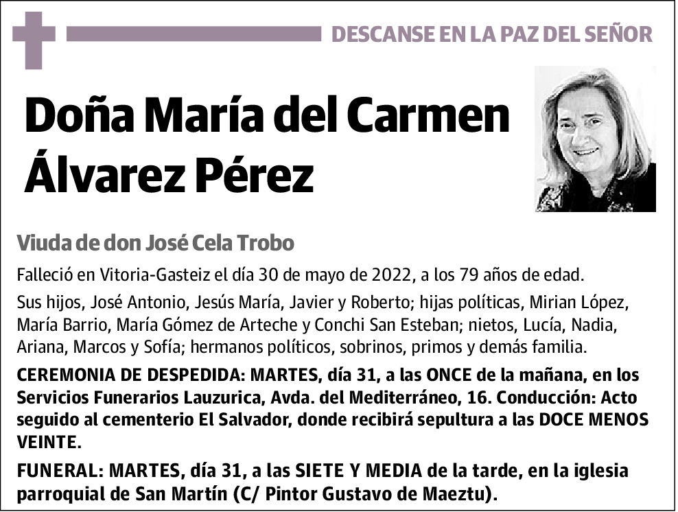 María Del Carmen Álvarez Pérez