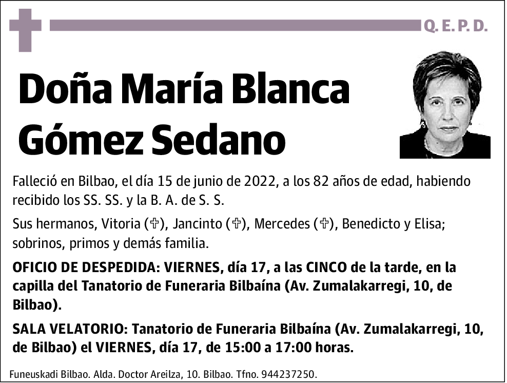 María Blanca Gómez Sedano