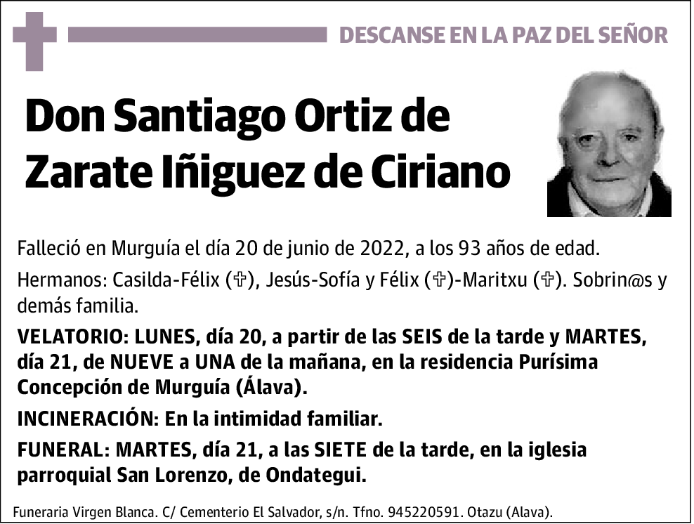 Santiago Ortiz de Zarate Iñiguez de Ciriano