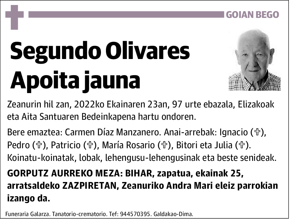 Segundo Olivares Apoita
