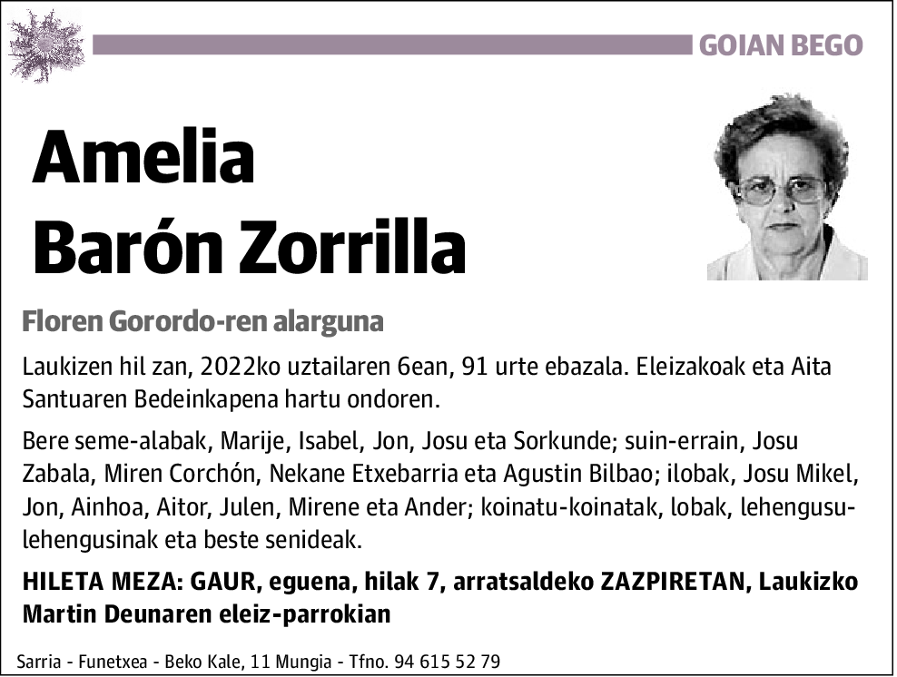 Amelia Barón Zorrilla