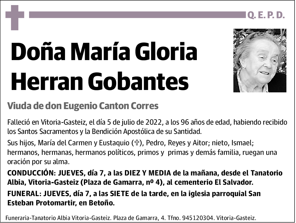 María Gloria Herran Gobantes