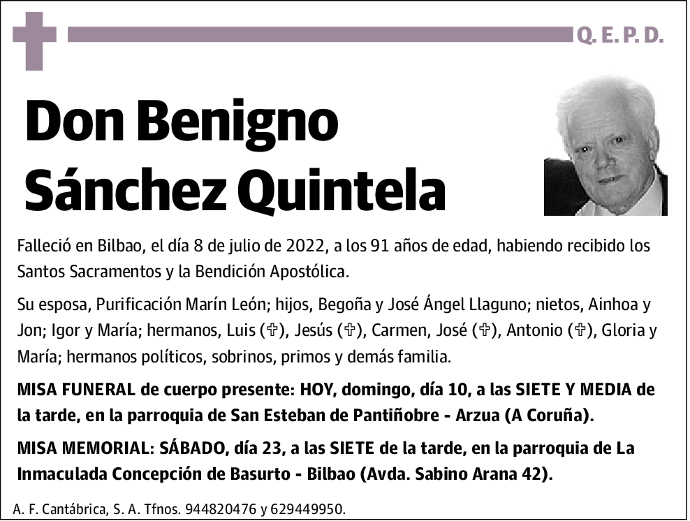 Benigno Sánchez Quintela