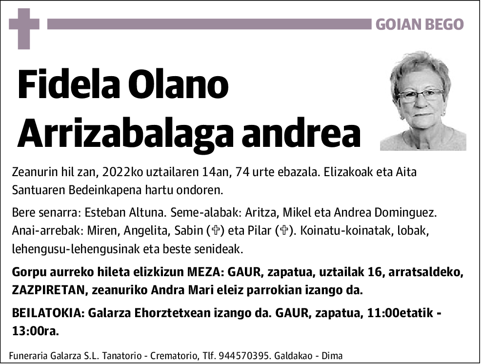 Fidela Olano Arrizabalaga
