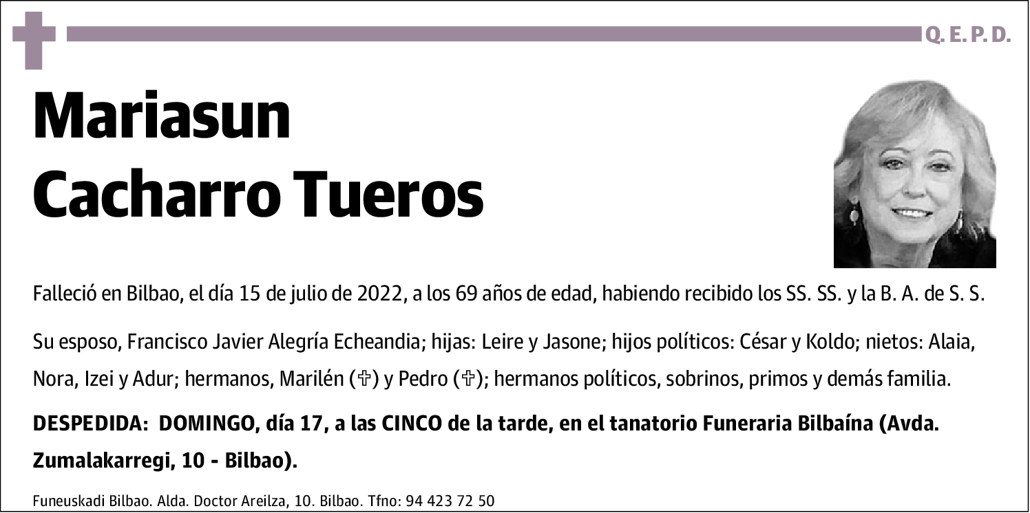 Mariasun Cacharro Tueros