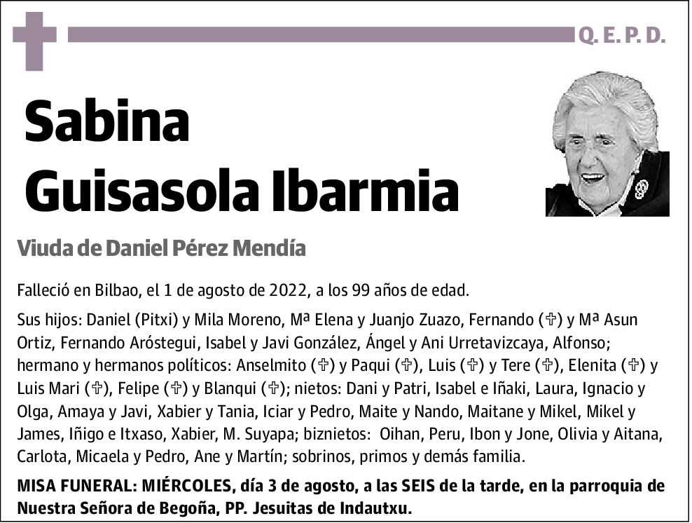 Sabina Guisasola Ibarmia