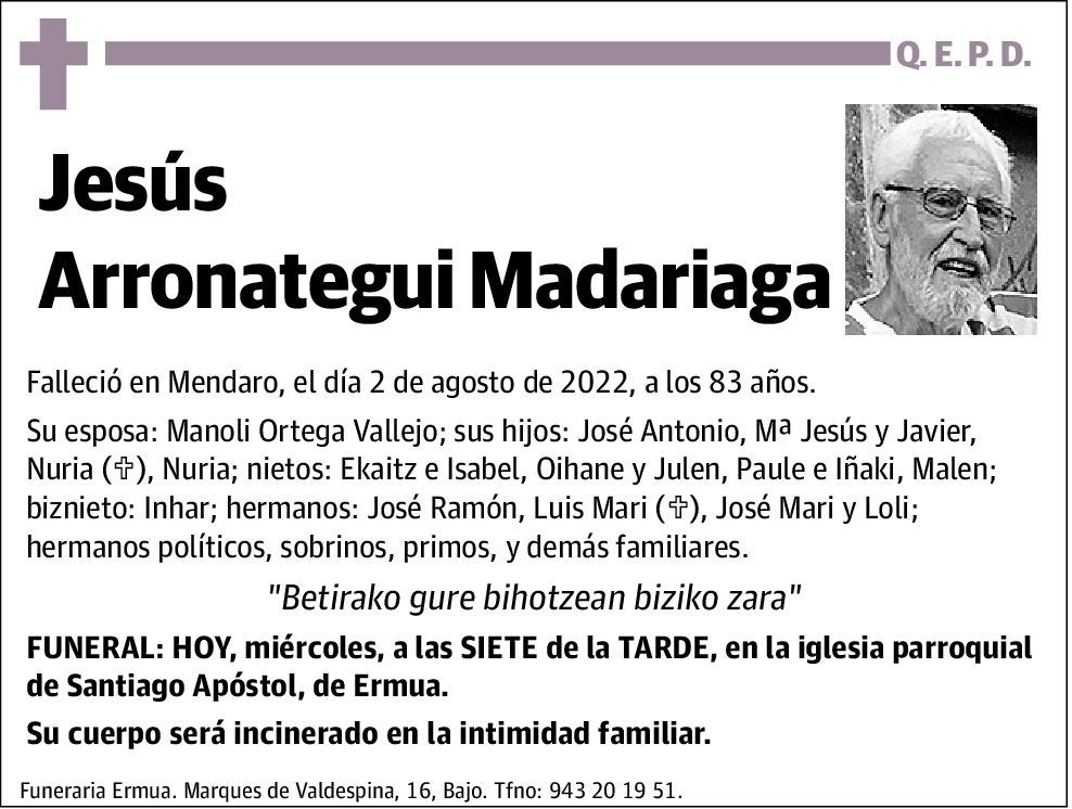Jesús Arronategui Madariaga