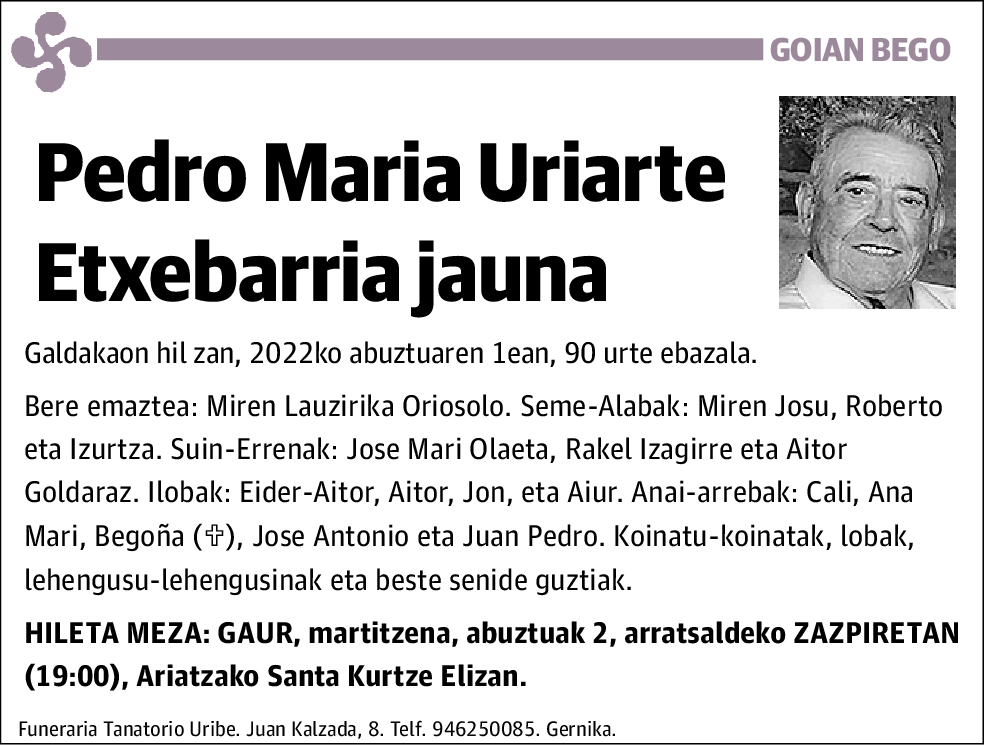 Pedro Maria Uriarte Etxebarria