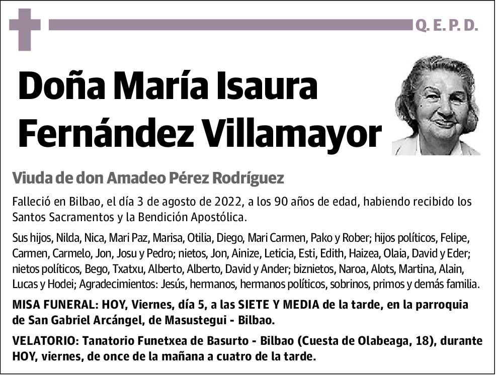 María Isaura Fernández Villamayor