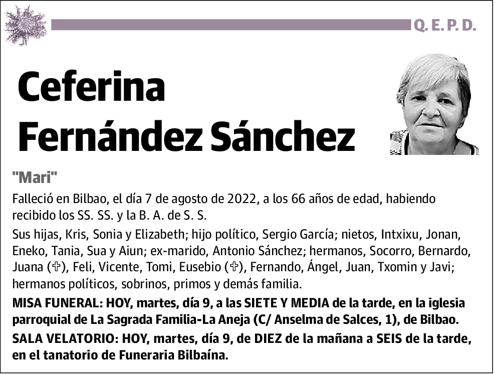 Ceferina Fernández Sánchez