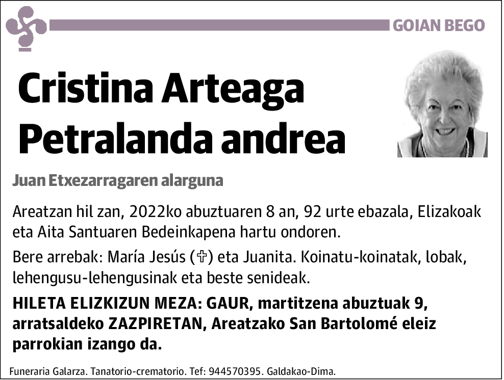 Cristina Arteaga Petralanda