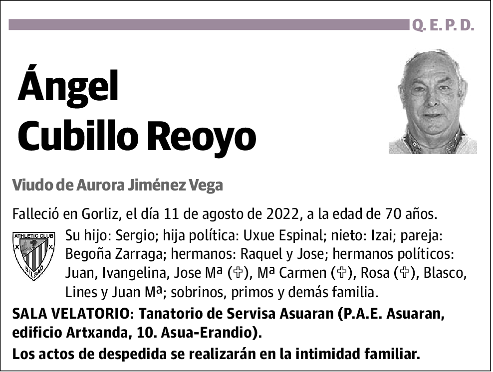 Angel Cubillo Reoyo