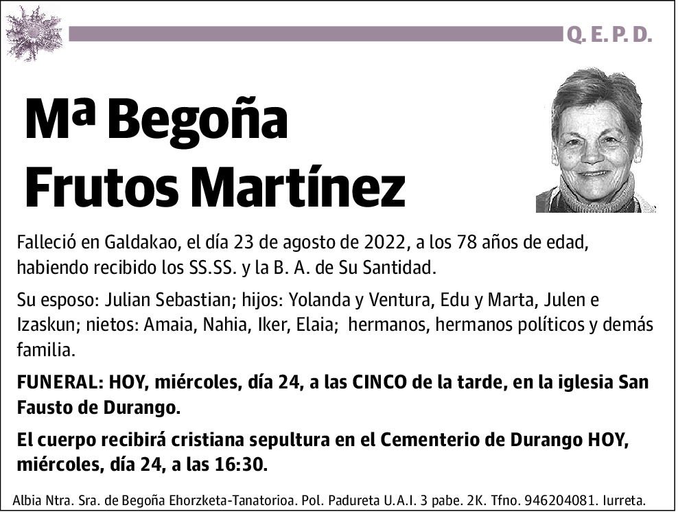 Maria Begoña Frutos Martínez