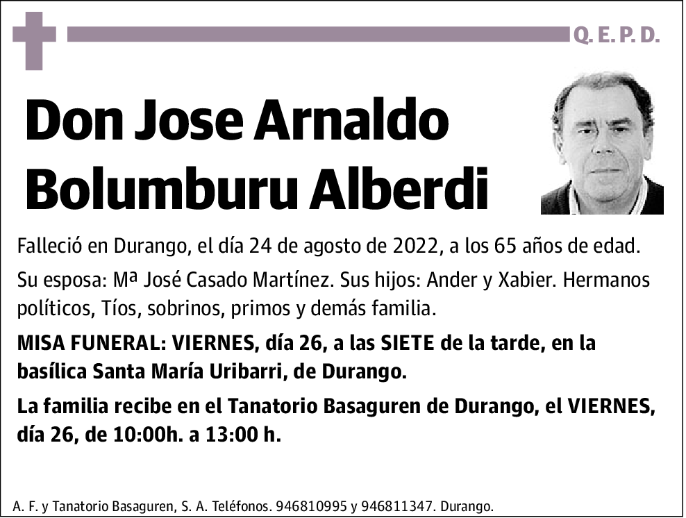 Jose Arnaldo Bolumburu Alberdi