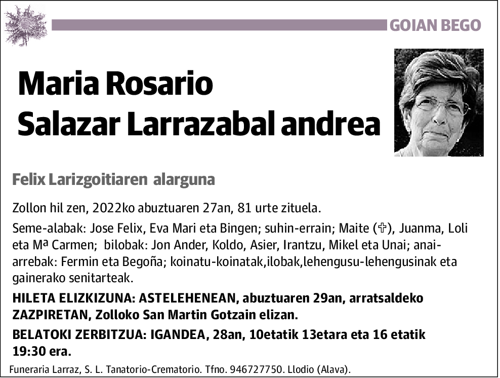 Rosario Salazar Larrazabal