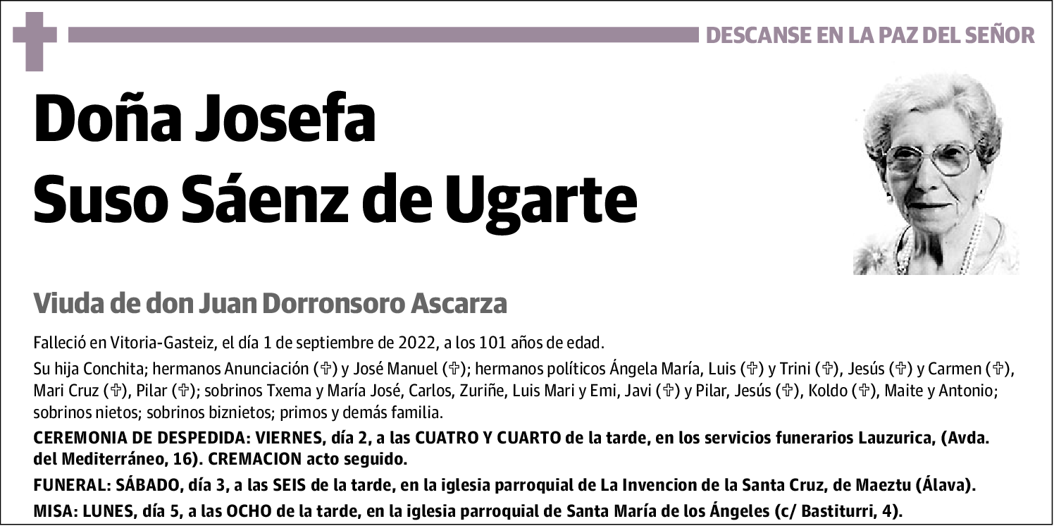Josefa Suso Saenz de Ugarte