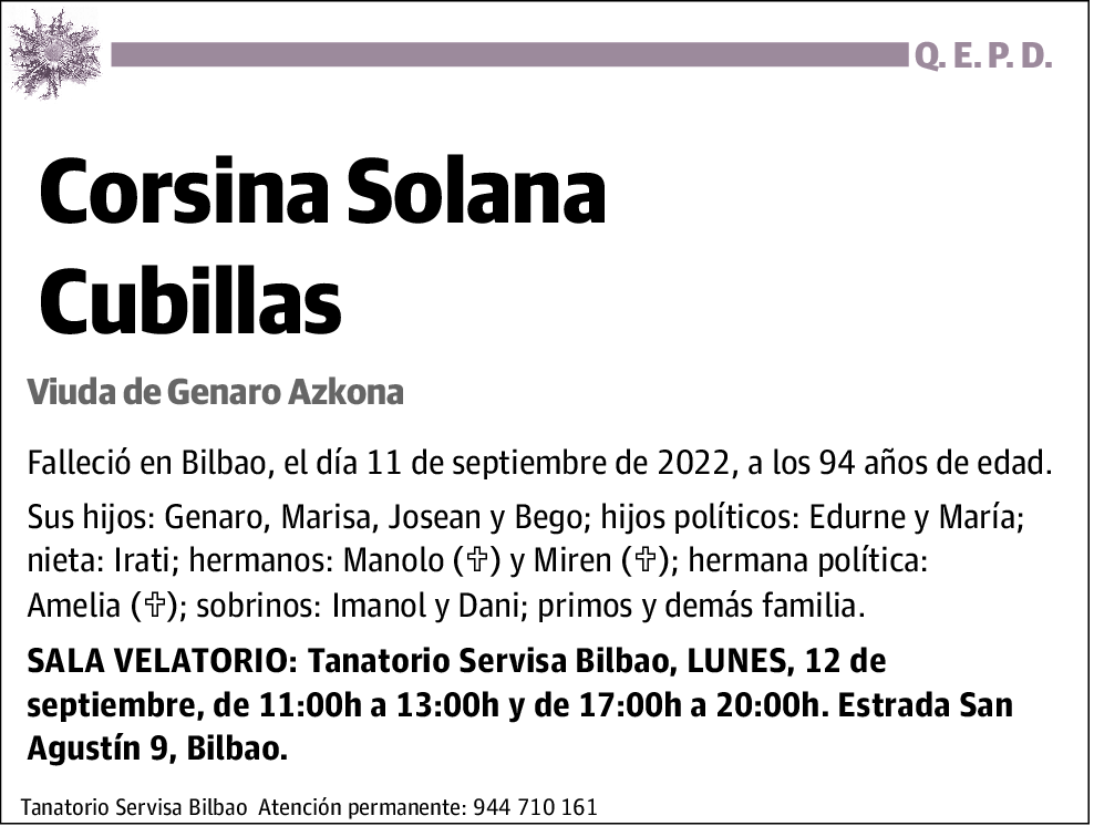Corsina Solana Cubillas