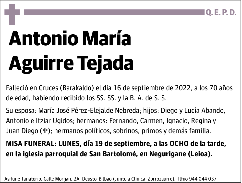 Antonio María Aguirre Tejada