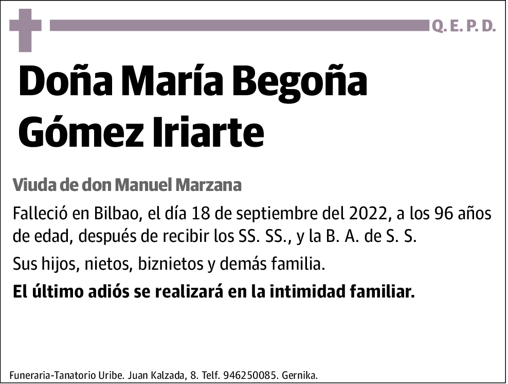 María Begoña Gómez Iriarte