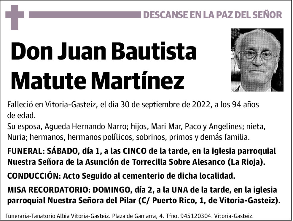 Juan Bautista Matute Martínez