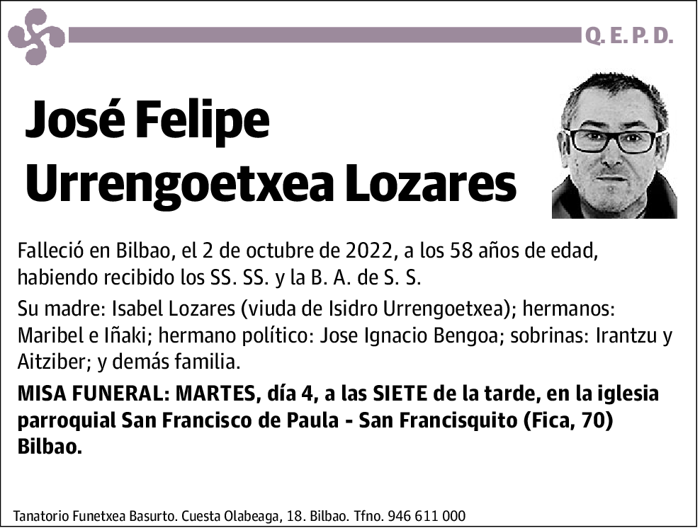 José Felipe Urrengoetxea Lozares